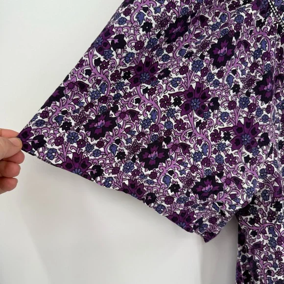 Expressions Catalog BOHO COTTON Lounge Muumuu House Patio Dress Size L Floral - Picture 5 of 8